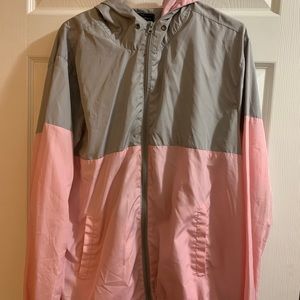men’s pink and gray windbreaker